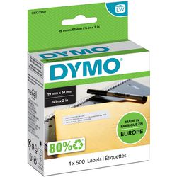 Dymo etiket 19x51mm multifunctioneel verwijderbaar 500