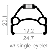 Rodi wielset 29 skorpion mtb - 8 9 10 speed - zwart