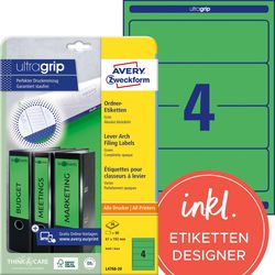 Ordneretiketten avery l4767-20 mat groen
