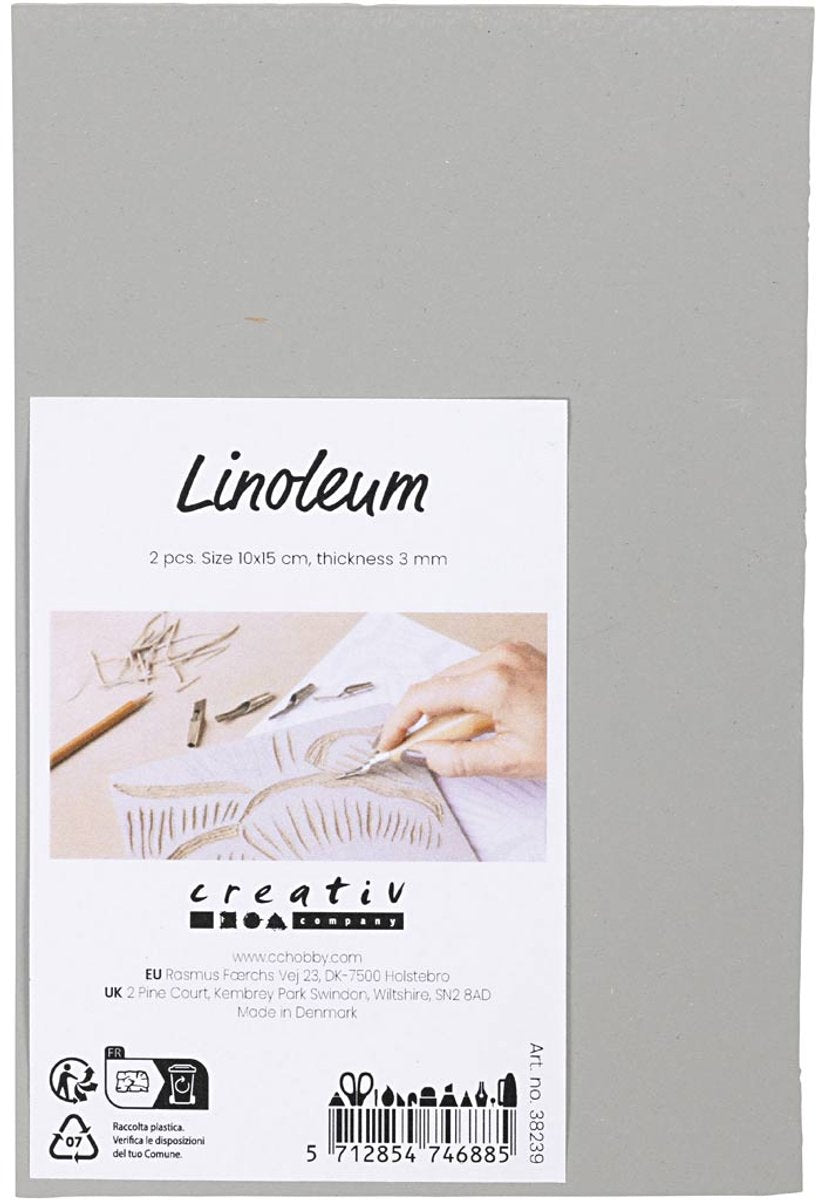 Creativ company https: www.cchobby.nl linoleum-afm-10x15-cm-dikte-3-mm-grijs-2-stuk-1-doos