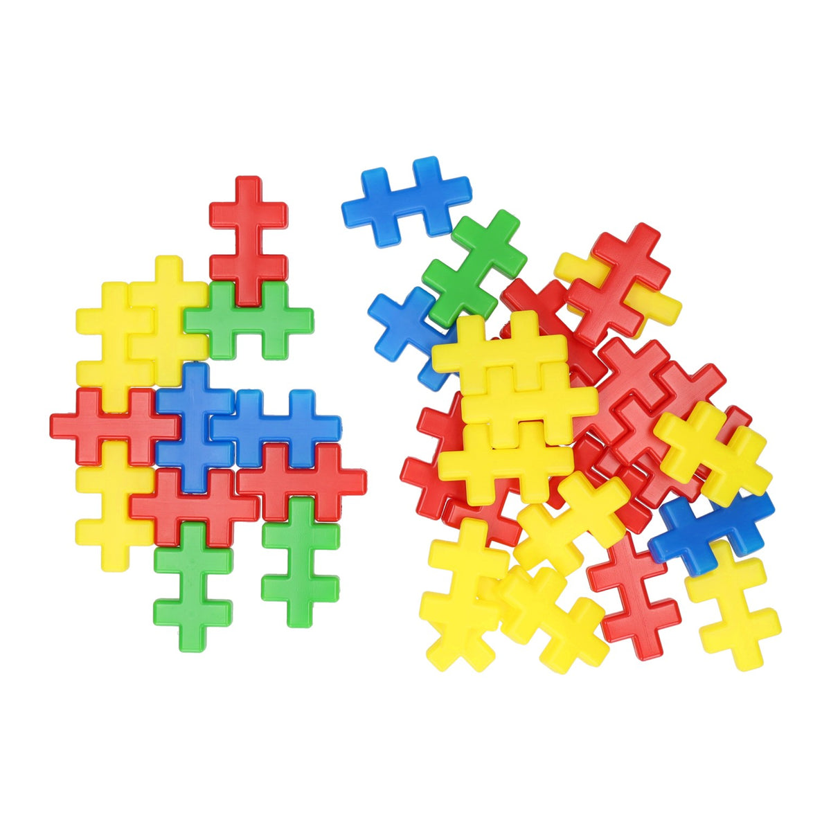 Plus-plus plus puzzel set met één vorm - 60dlg