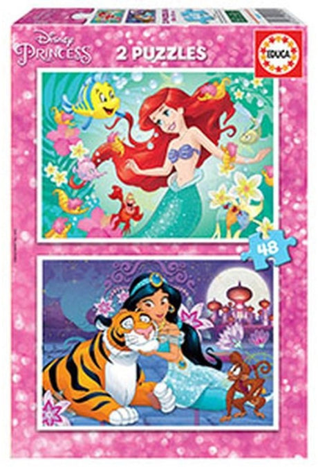 Educa puzzel 2x48 stukjes - disney prinsessen