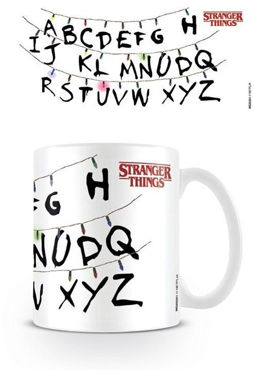 Merkloos sans marque stranger things - alphabet - mug