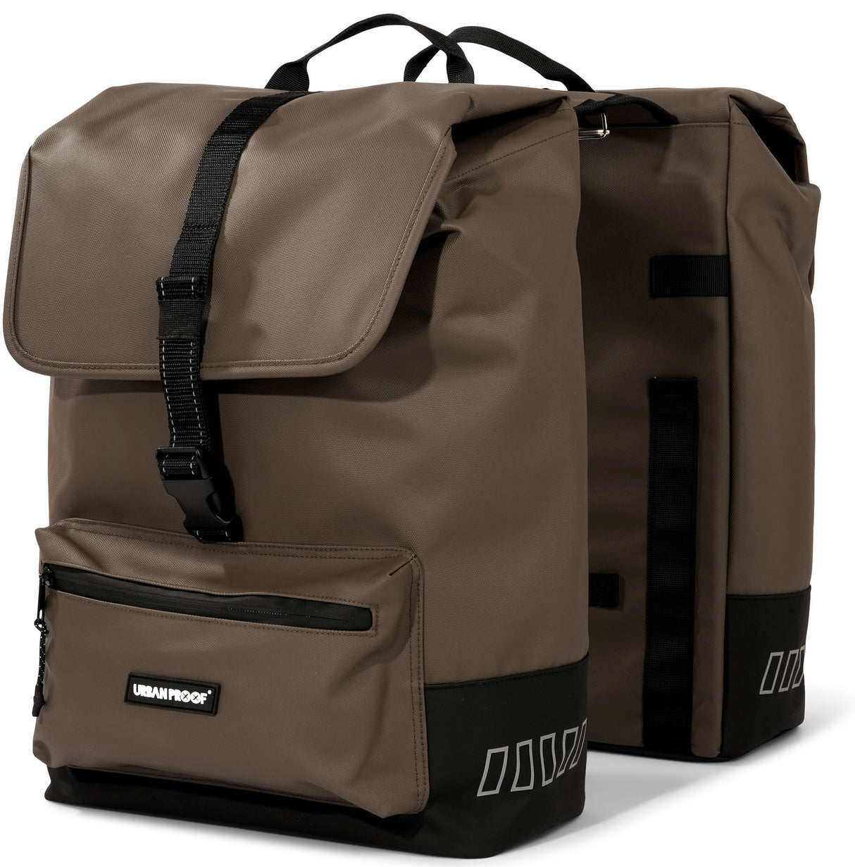 Urbanproof Urbanproof cargo dubbele fietstas 38 liter bruin