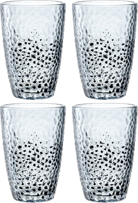 Leonardo matera longdrinkglas 340ml blauw - set 4