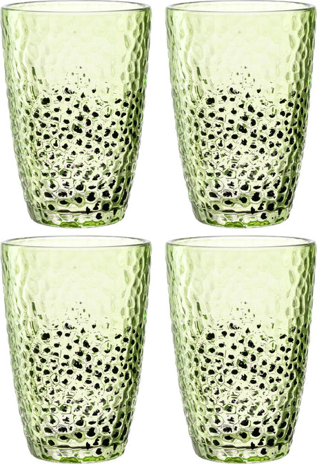 Leonardo matera longdrinkglas 340ml groen - set 4