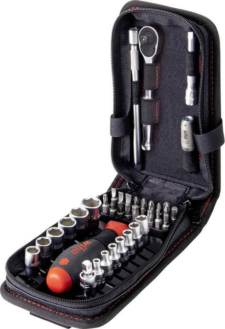 Wiha dopsleutel- en bitset 1 4 40-dlg. incl. functionele tas met riemclip - 44684