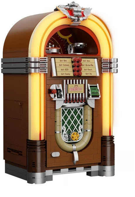 Pantasy 85020 classi retro jukebox bouwset | mega icons creator modelbouw | console computer constructie educatief speelgoed bouwpakketten voor volwassenen kinderen | diy expert muziekdoos gechikt voor lego | bouwdoos met 1273 bloks