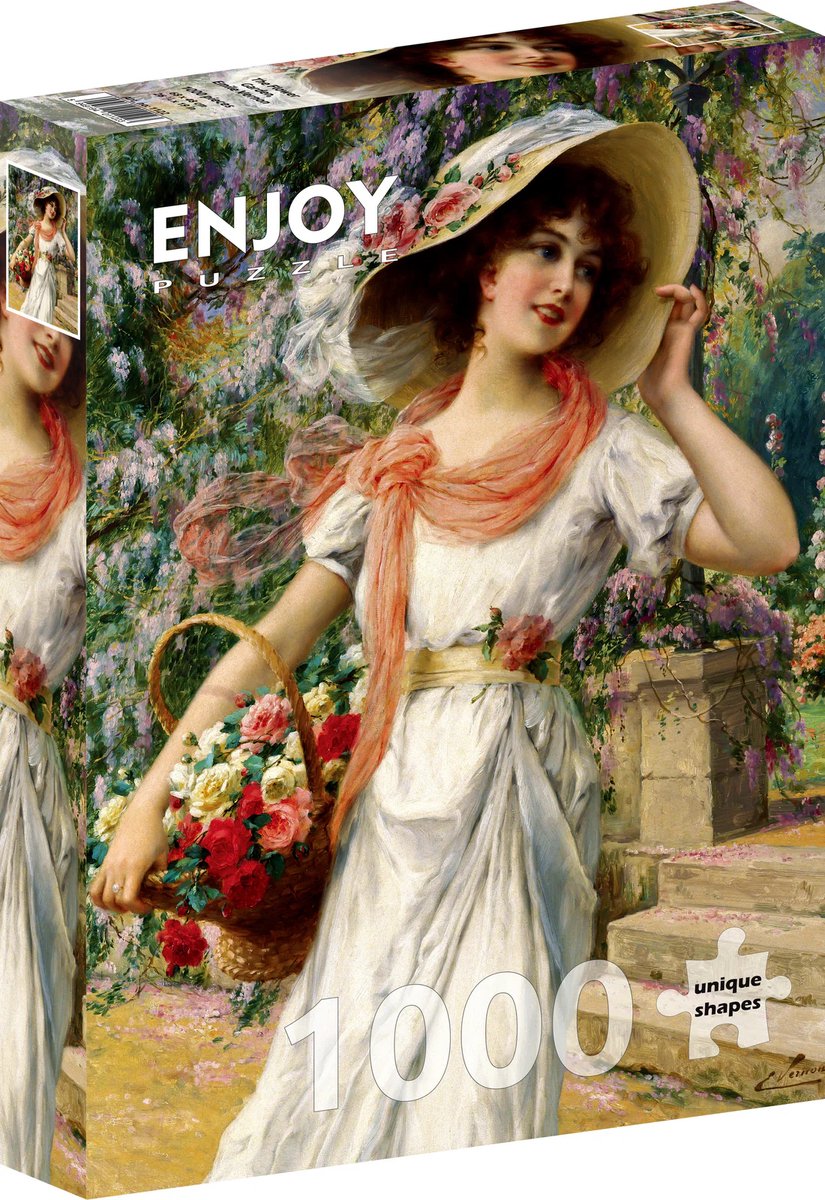 Enjoy puzzel emile vernon: the flower garden 1000 stukjes