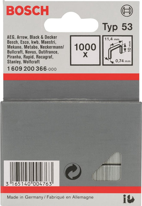 Bosch - niet met fijne draad type 53 - 11,4 x 0,74 x 10 mm