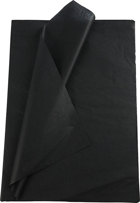 Creativ company tissuepapier zwart 10 vellen 14 gr, 50x70cm