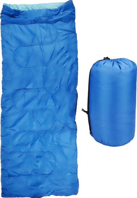 Camp active slaapzak volwassenen - zomerslaapzak voor 5°c tot 10°c - 190 x 72 cm - blauw