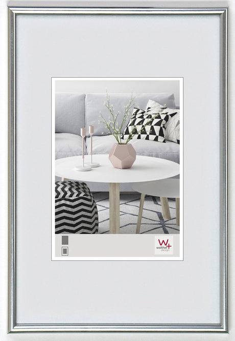 Walther galeria - kunststof lijst - fotoformaat 15x20 cm - zilver