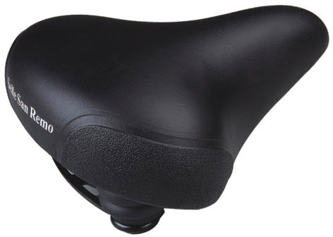 Selle san remo fietszadel citybike unisex met hoekbescherming zwart