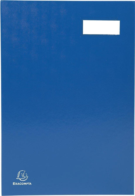 Exacompta handtekenmap voor ft 24 x 35 cm | uit karton overdekt met pvc | 20 indelingen | blauw