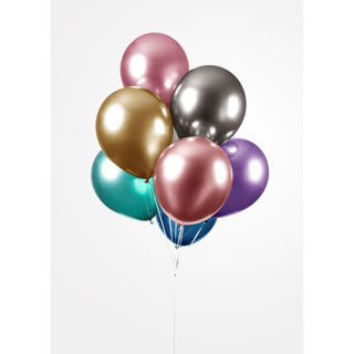 Chrome ballonnen assorti 10 stuks 30 cm | 6 stuks
