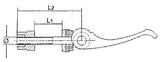 Ergotec Aluminium zadelpen snelspanhendel M6 x 50 mm -