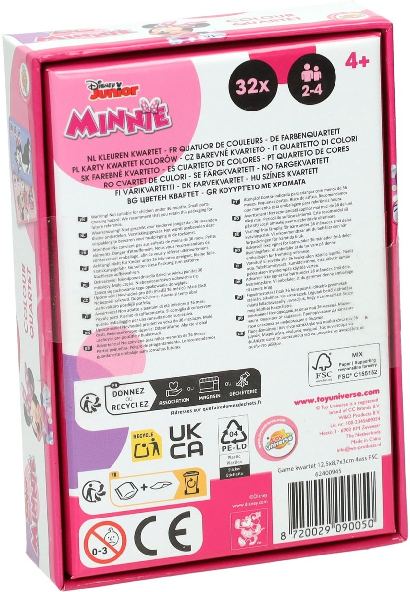 Creative craft group minnie mouse kwartet - 32 kaarten
