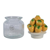 Decoris voorraadpot citroen 19cm glas aarderwerk