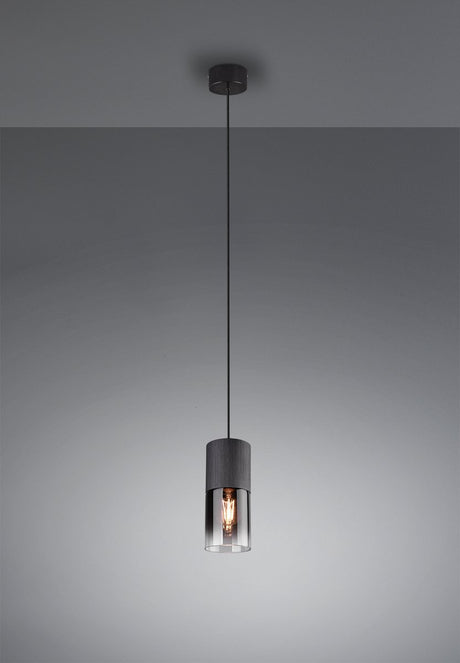 Trio robin hanglamp - zwart - excl. 1x e27 28w - ip20