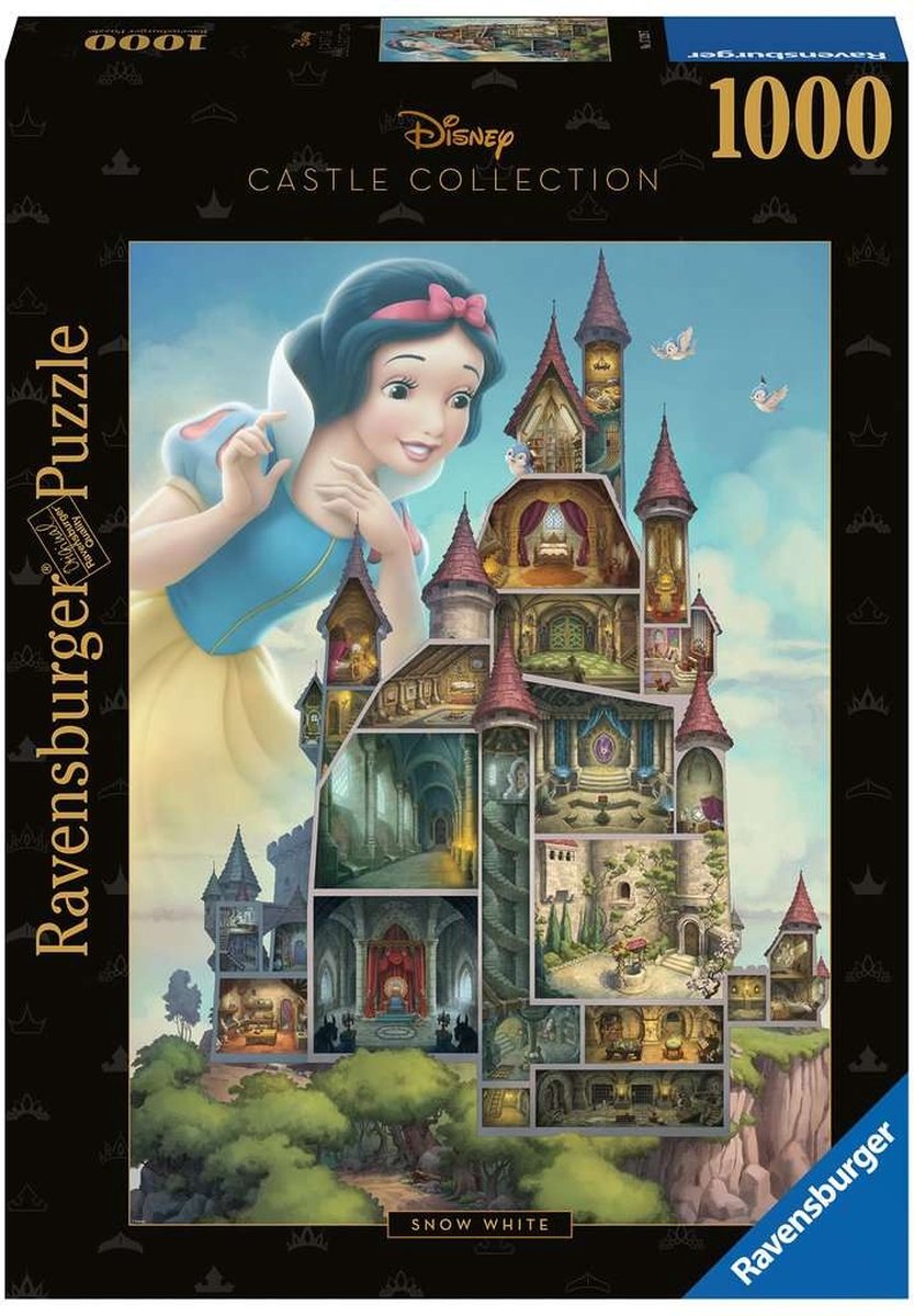 Ravensburger - puzzel sneeuwwitje - disney kasteel 1 - 1000 stukjes