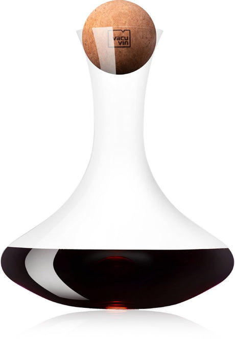 Vacuvin vacu vin decanteerkaraf 1 liter – kristalglas – inclusief kurken stopper – wijnkaraf voor rode en witte wijn