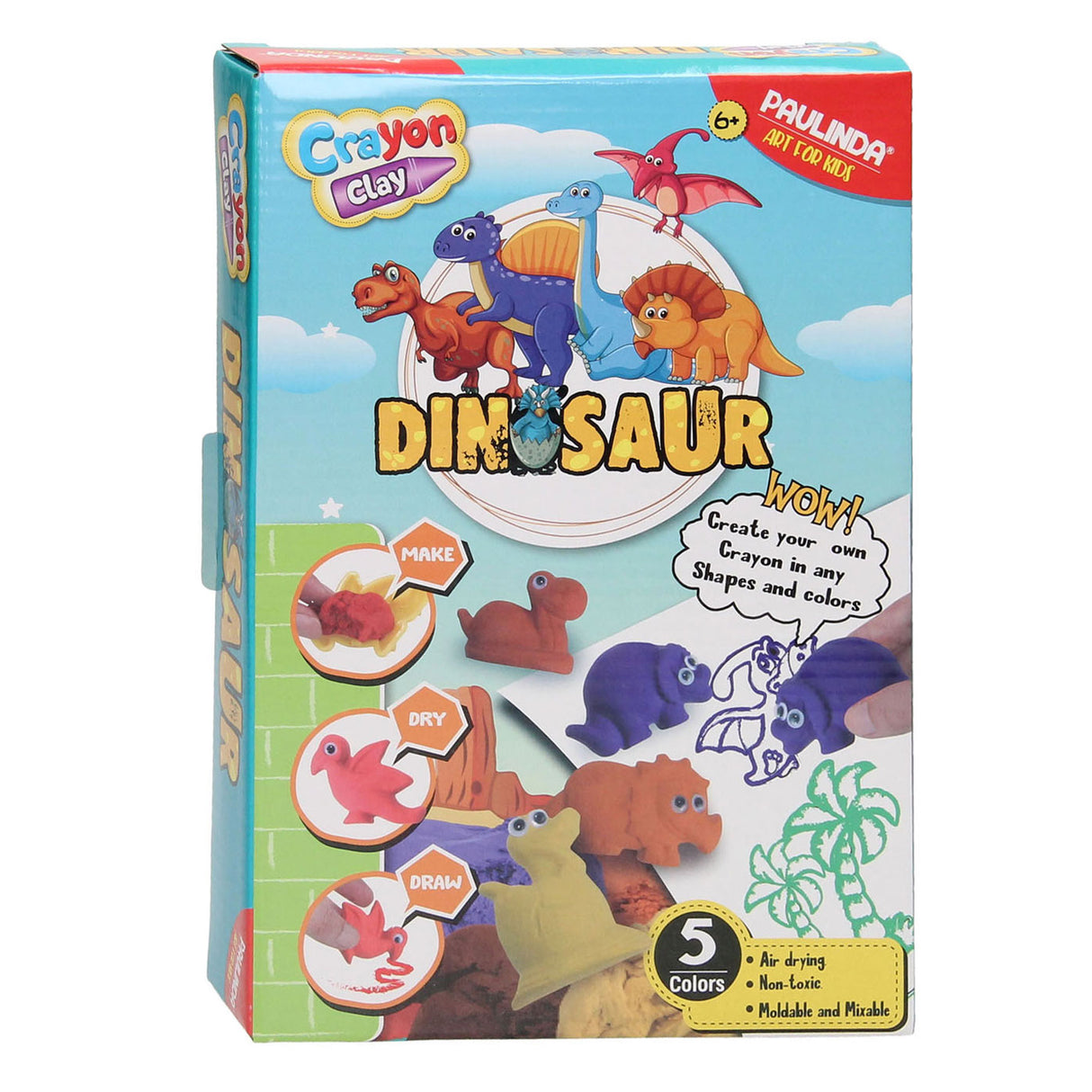 Paulinda Maak je eigen Dieren Krijtjes Dino's