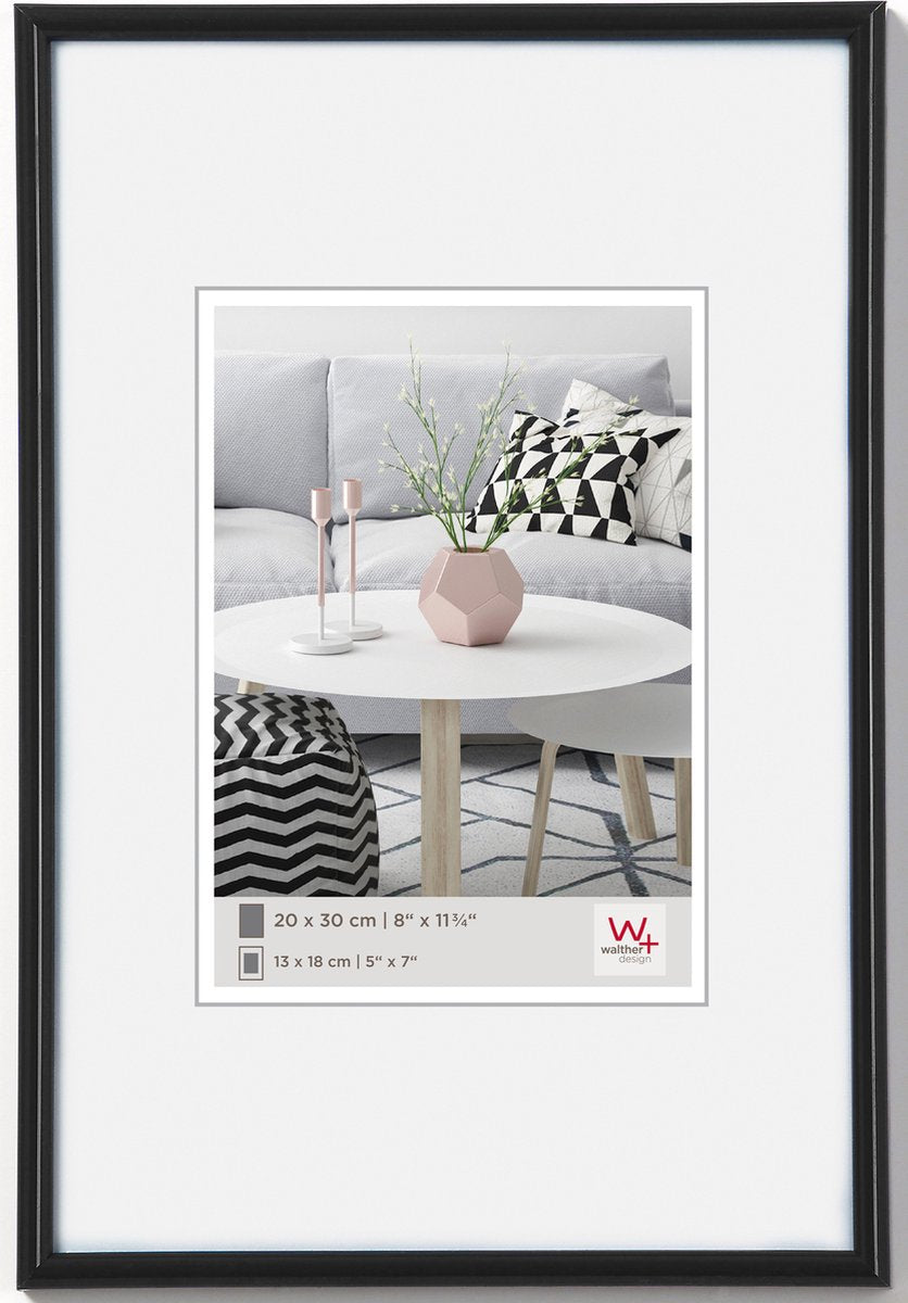 Walther galeria - kunststof lijst - fotoformaat 10x15 cm - zwart
