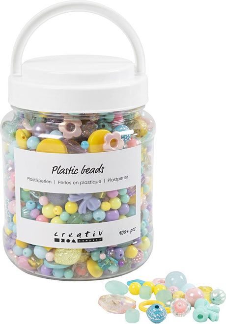 Creativ company kunststof kralen diverse kleuren, 700ml