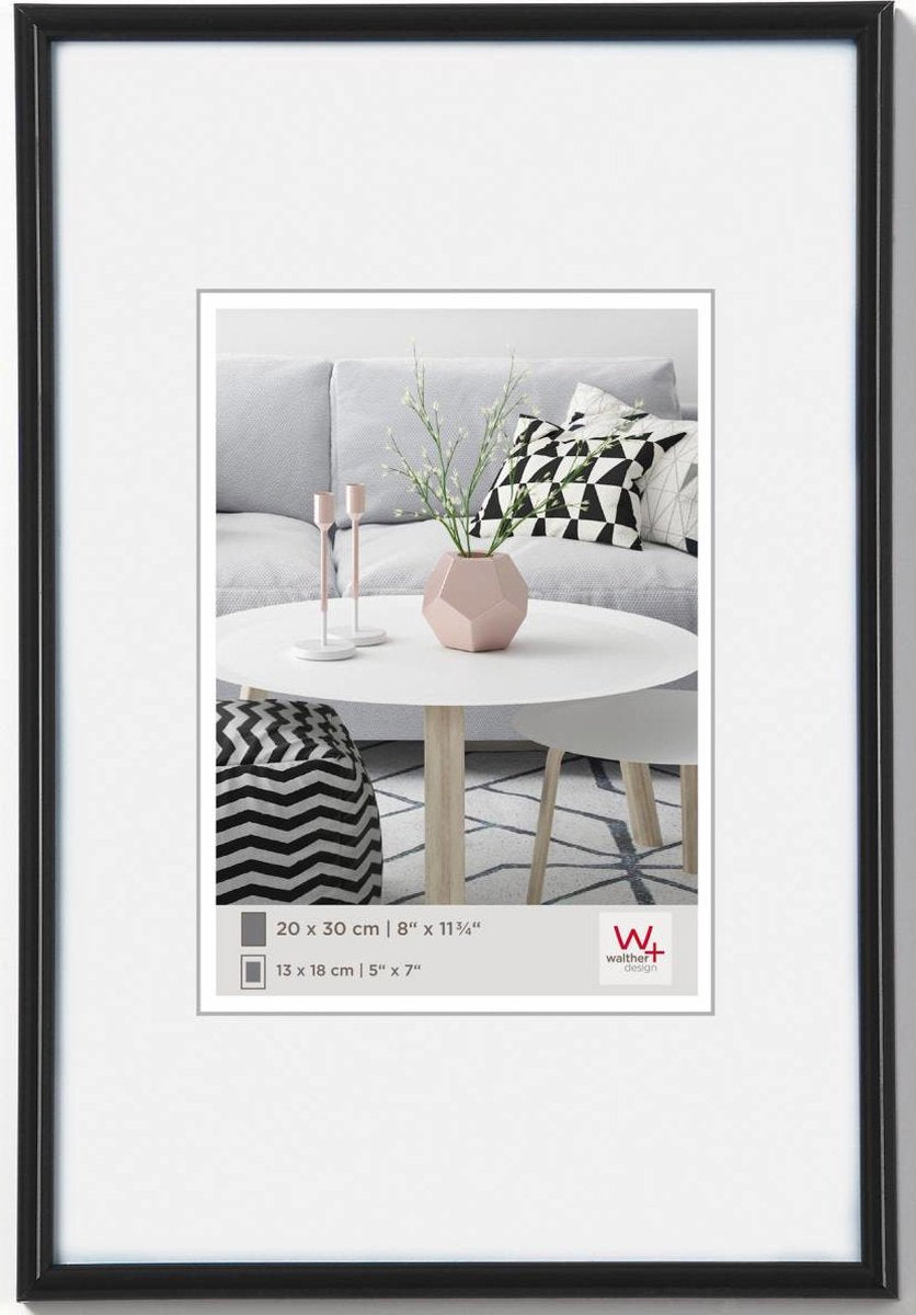 Walther galeria - kunststof lijst - fotoformaat 30x45 cm - zwart