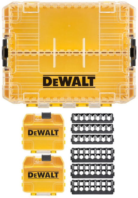 Dewalt toughcase+ serie - gereedschapskoffer - middelgroot - transparante deksel