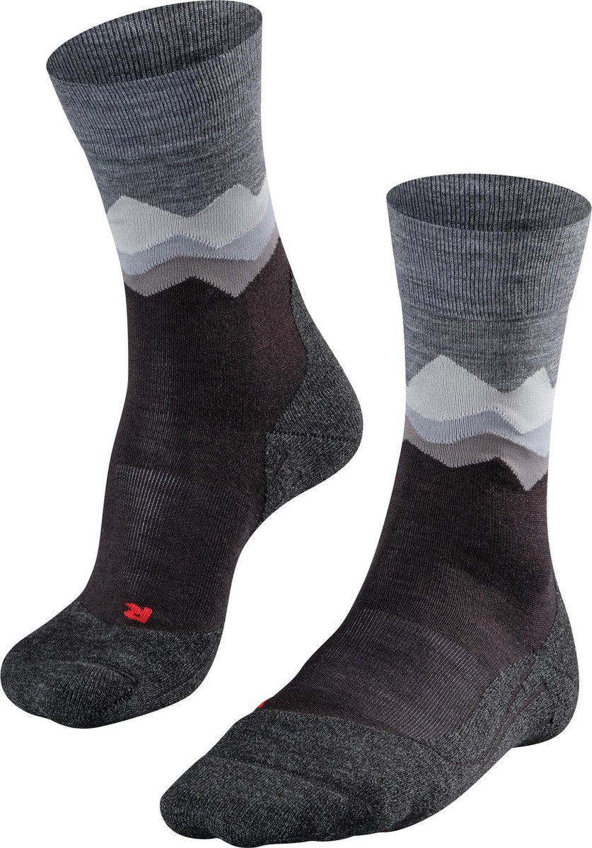 Falke tk2 anti-blaar dik wol functioneel materiaal wandelsokken heren zwart - maat 42-43