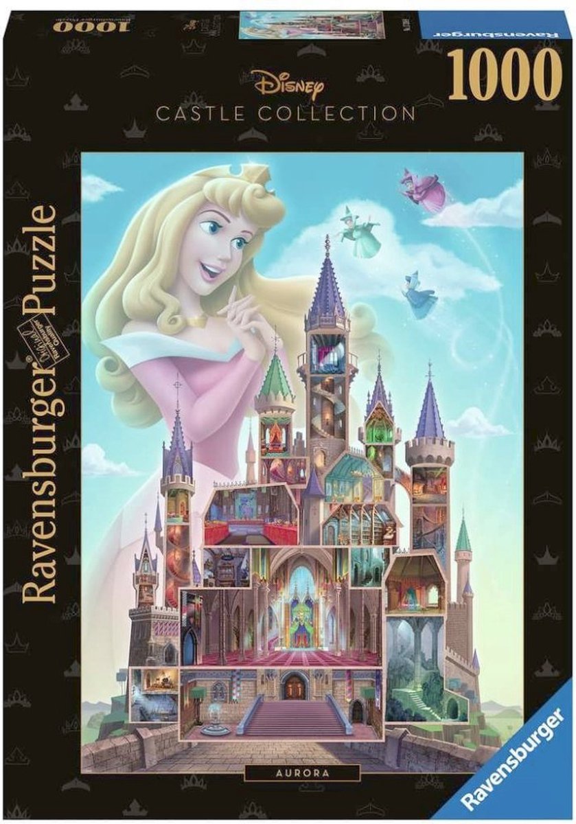 Ravensburger puzzel aurora - disney kasteel 9 - 1000 stukjes
