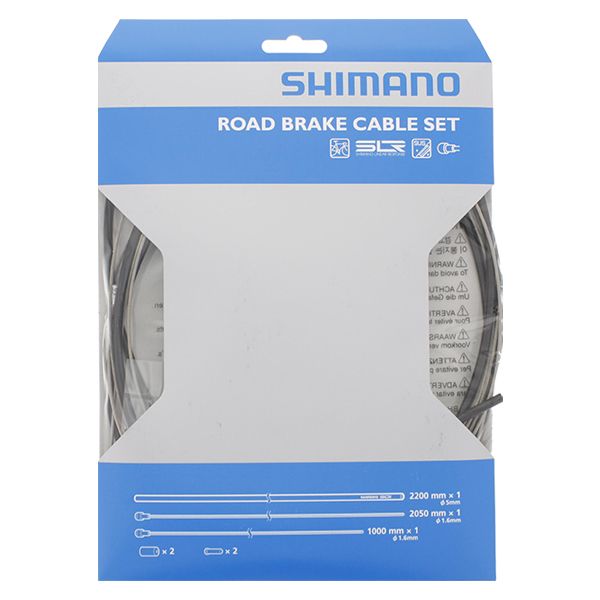 Shimano remkabelset race rvs zwart