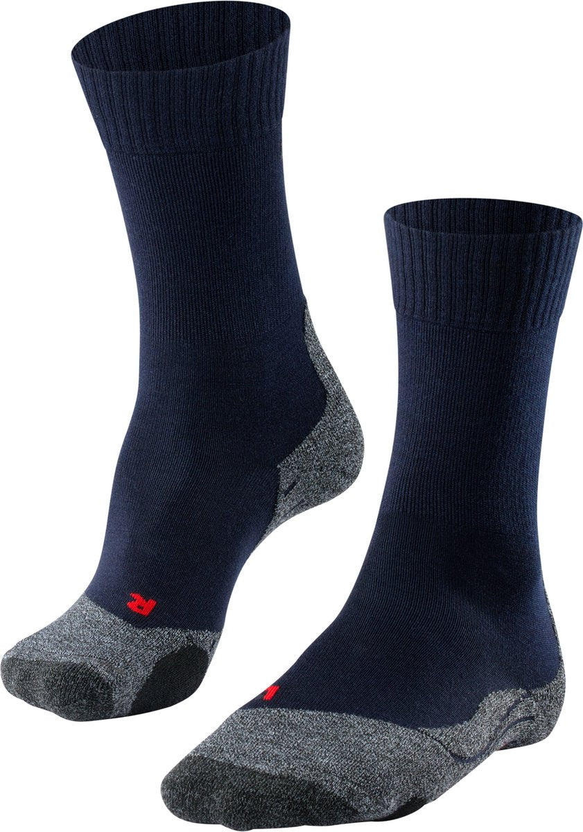 Falke tk2 anti-blaar dik wol functioneel materiaal wandelsokken dames blauw - maat 41-42