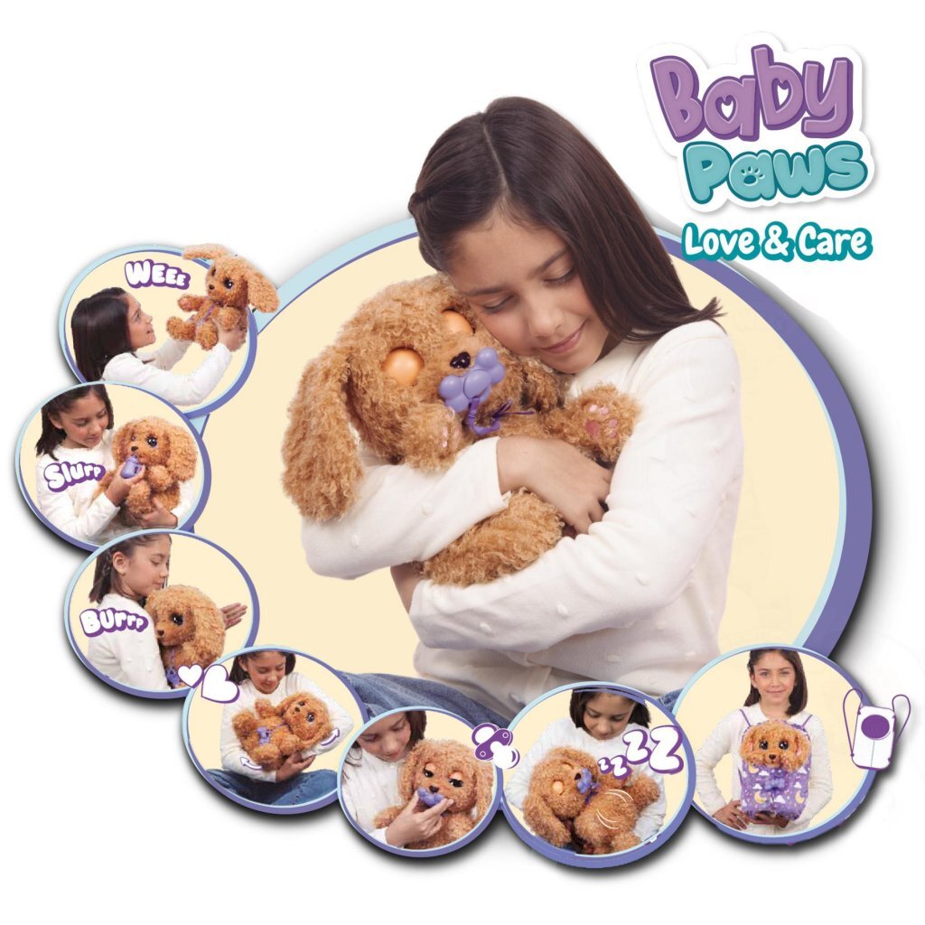 Spectron Baby Paws Labradoodle Interactieve Knuffel + Geluid