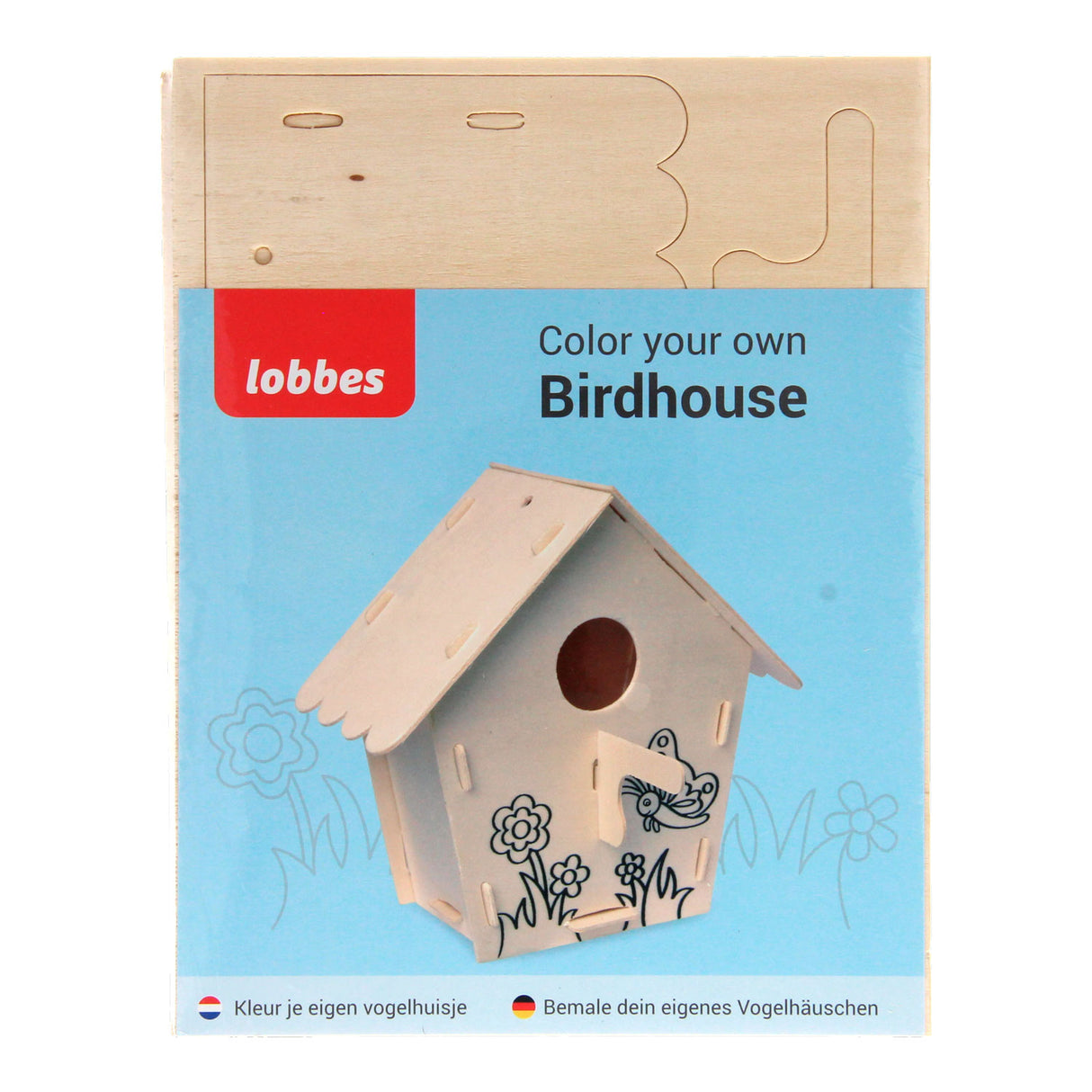 Lobbes Maak je eigen Houten Vogelhuisje, variatie C