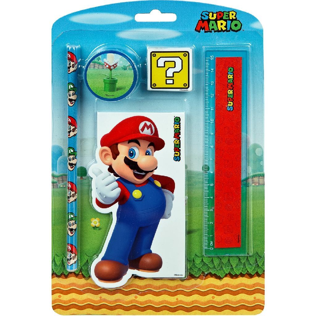 Super Mario Super Mario Stationery Set, 5dlg.