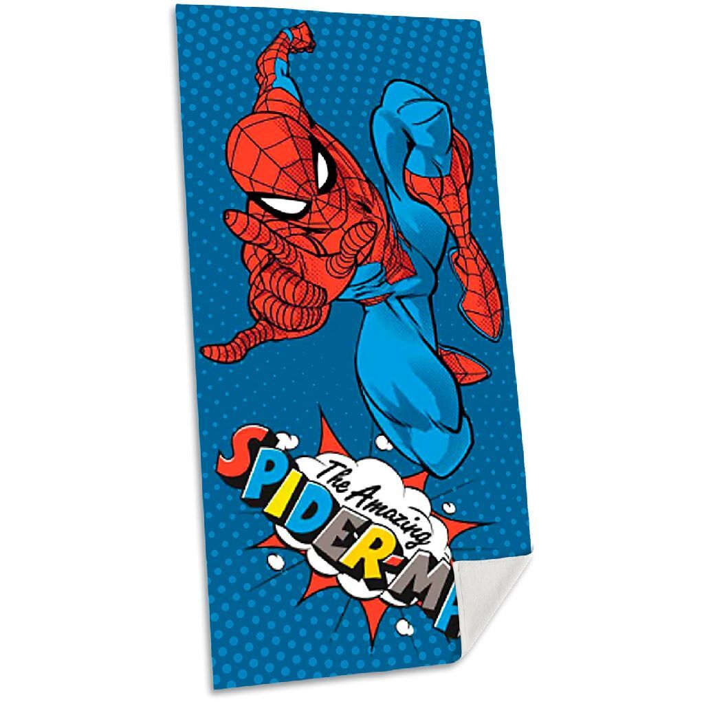 Spiderman strandlaken 70x140 cm blauw katoen