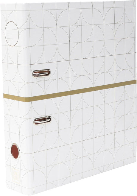 Ancor ordner unique a4 2r 8cm boogjes wit - an-121810-f