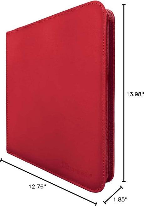 Ultrapro 12-pocket zippered pro-binder red