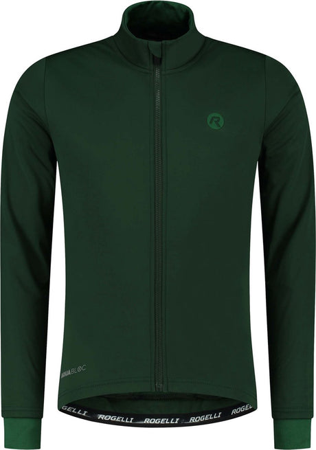 Rogelli essential heren fietsjack winter - waterafstotend - groen