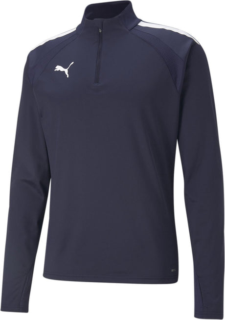 Puma teamliga 1 4 zip top heren sportshirt - navy- white