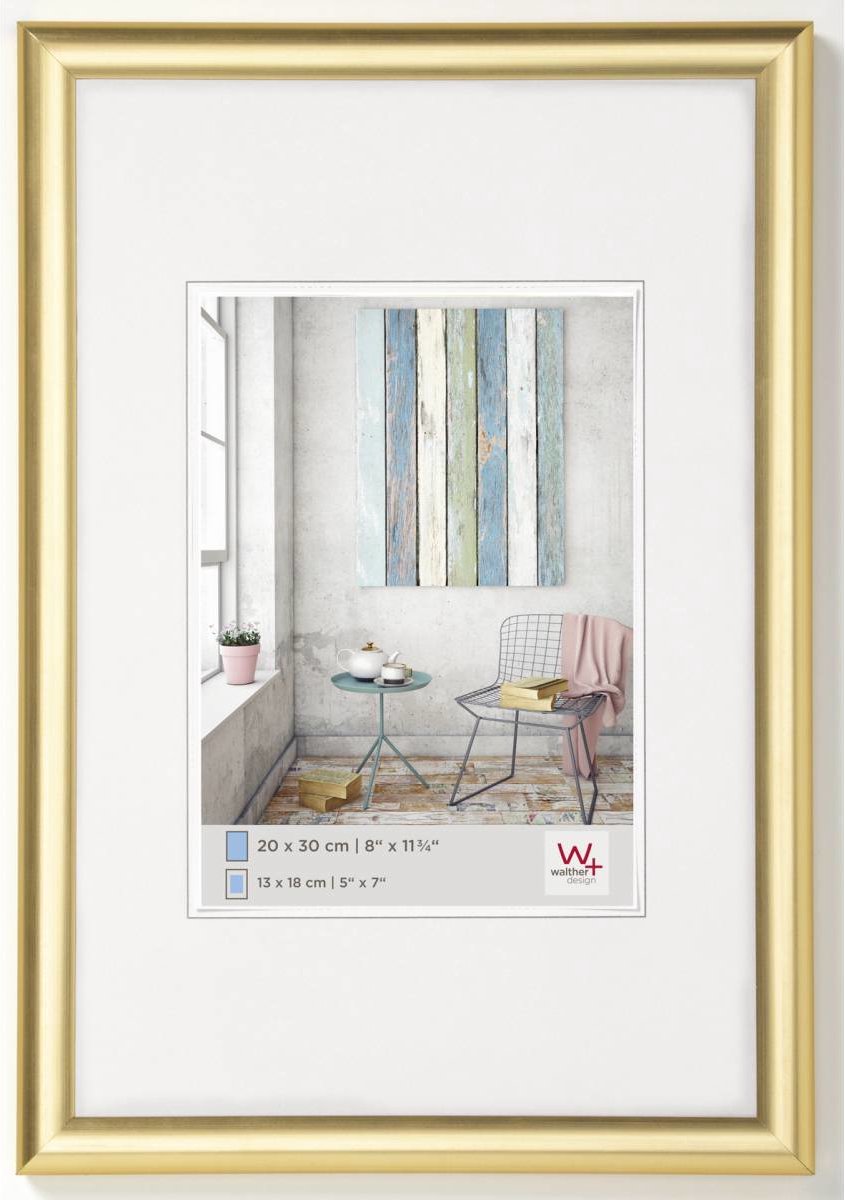 Walther trendstyle - kunststof lijst - fotoformaat 10x15 cm - goud