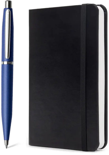Sheaffer balpen giftset - vfm g9401 - neon blue nickel plated - met a6 notebook