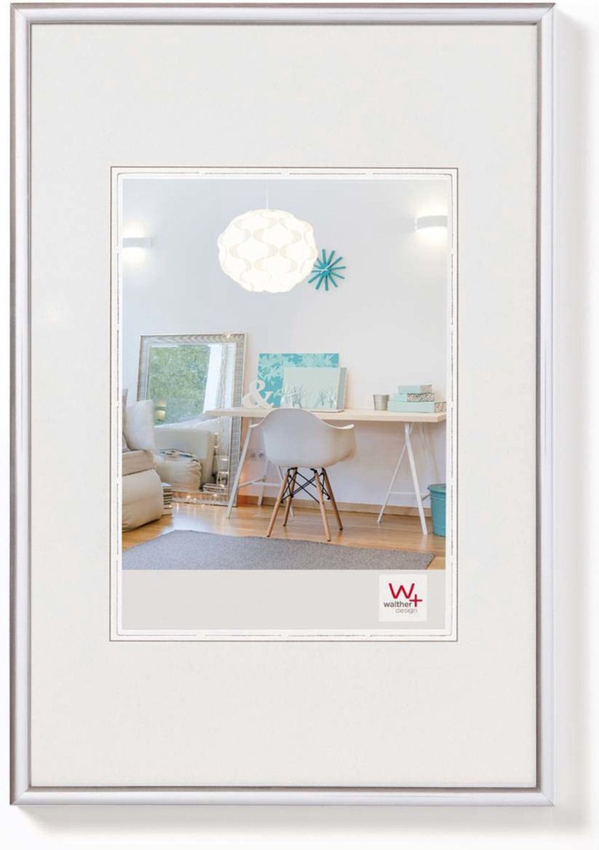 Walther new lifestyle - kunststof lijst - fotoformaat 15x20 cm - zilver