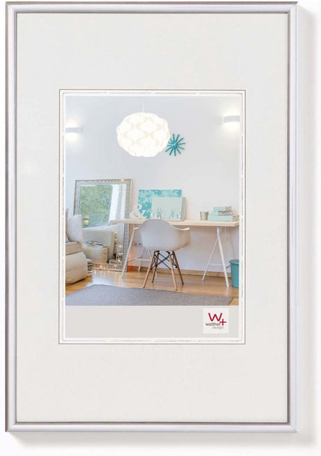 Walther new lifestyle - kunststof lijst - fotoformaat 15x20 cm - zilver