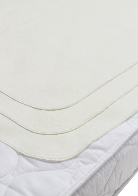 Meyco baby molton onderlegger - 3-pack - white - 68x75cm