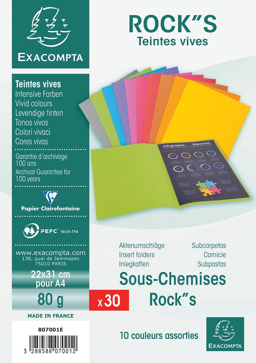 Exacompta 30 x inlegmap rock's