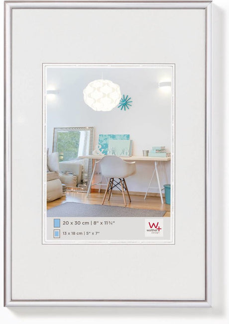Walther new lifestyle - kunststof lijst - fotoformaat 40x60 cm - zilver